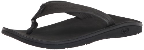 Tongs Classiques En Cuir Pour Hommes Noir Chacos Hot