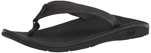Tongs Classiques En Cuir Pour Hommes Noir Chacos Hot