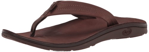 Tongs Classiques En Cuir Pour Femmes Chacos Hot Marron Foncé