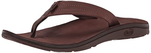 Tongs Classiques En Cuir Pour Femmes Chacos Hot Marron Foncé