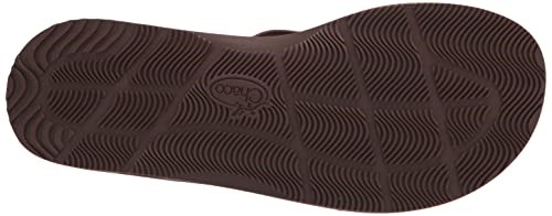 Tongs Classiques En Cuir Pour Femmes Chacos Hot Marron Foncé